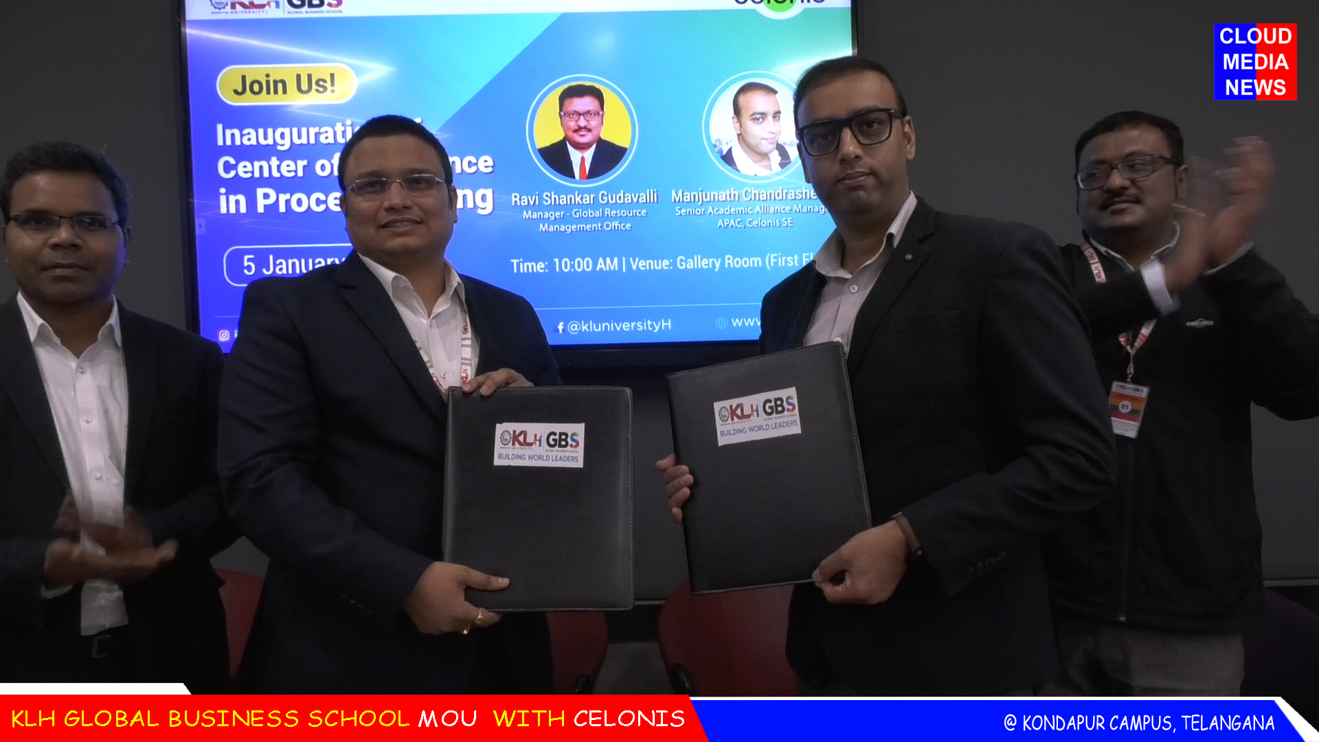 KLH Global Business School MoU  with Celonis @ Kondapur Campus, Telangana | CloudMedia